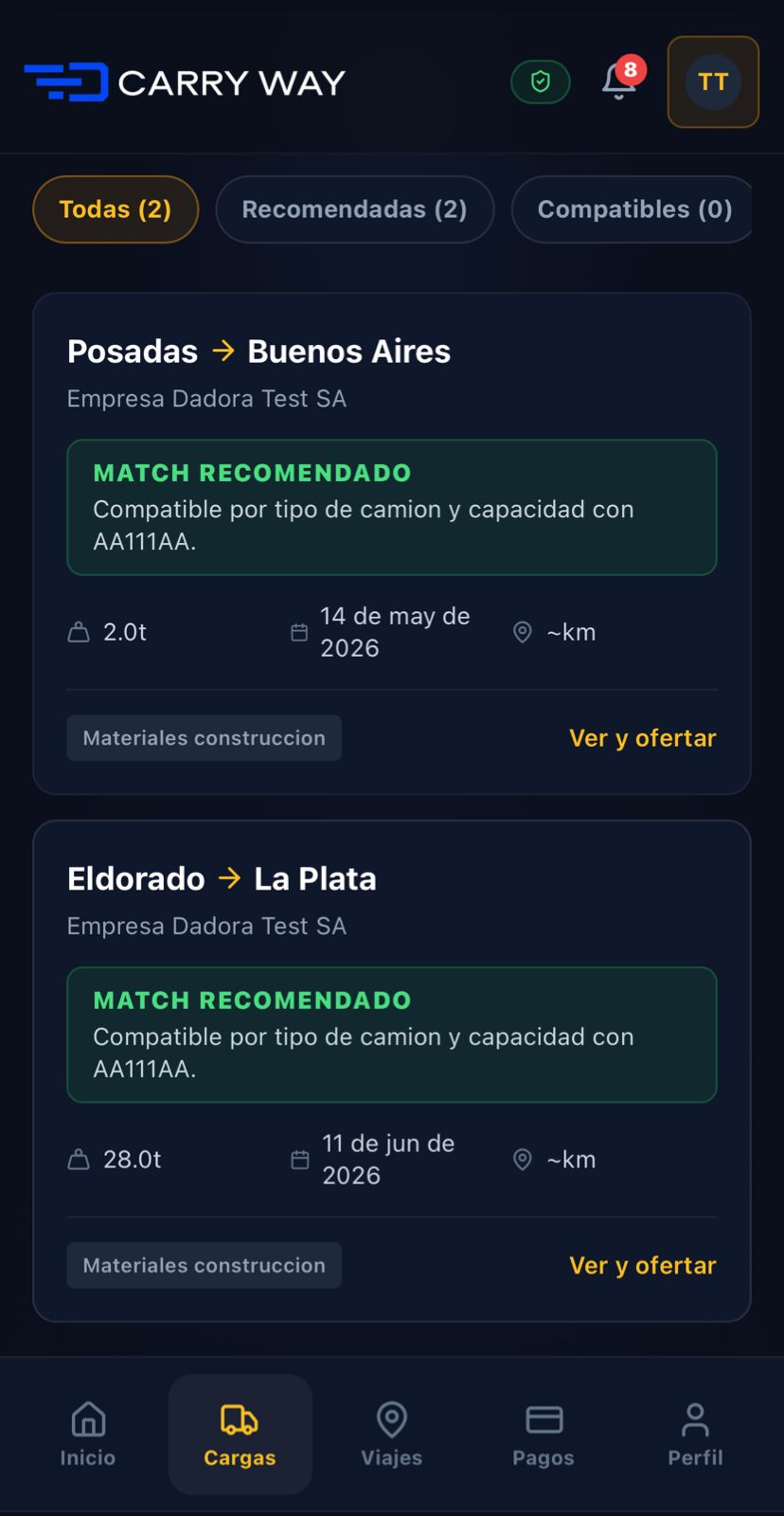 Vista previa de bolsa de cargas CarryWay